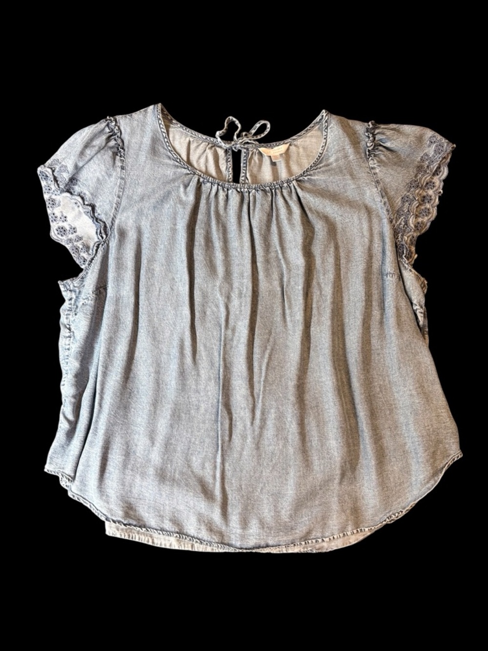 Lauren Conrad Soft Flowy Top, Denim Colored - 2X